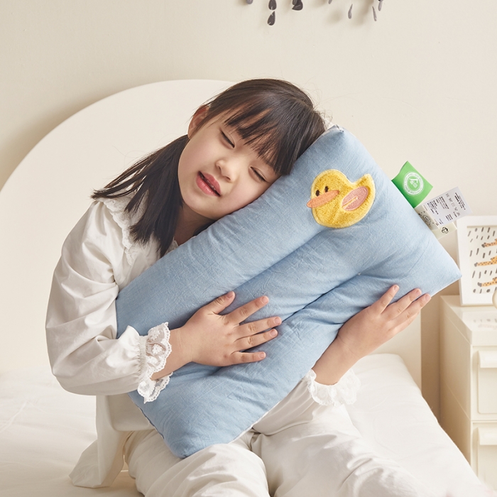 91家纺网 家纺一手货源 找家纺 （总）荷马之梦 2023新款全棉32s水洗棉绣花儿童枕芯宝宝枕头