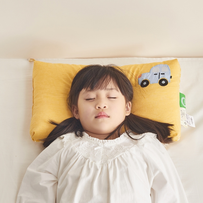 91家纺网 家纺一手货源 找家纺 荷马之梦 2023新款全棉32s水洗棉绣花儿童枕芯宝宝枕头 小汽车30*50cm