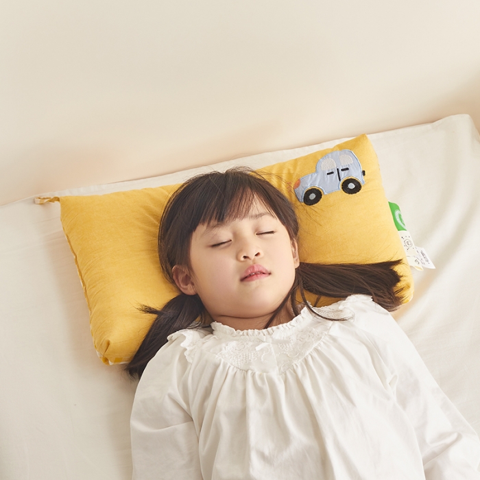 91家纺网 家纺一手货源 找家纺 荷马之梦 2023新款全棉32s水洗棉绣花儿童枕芯宝宝枕头 小汽车30*50cm