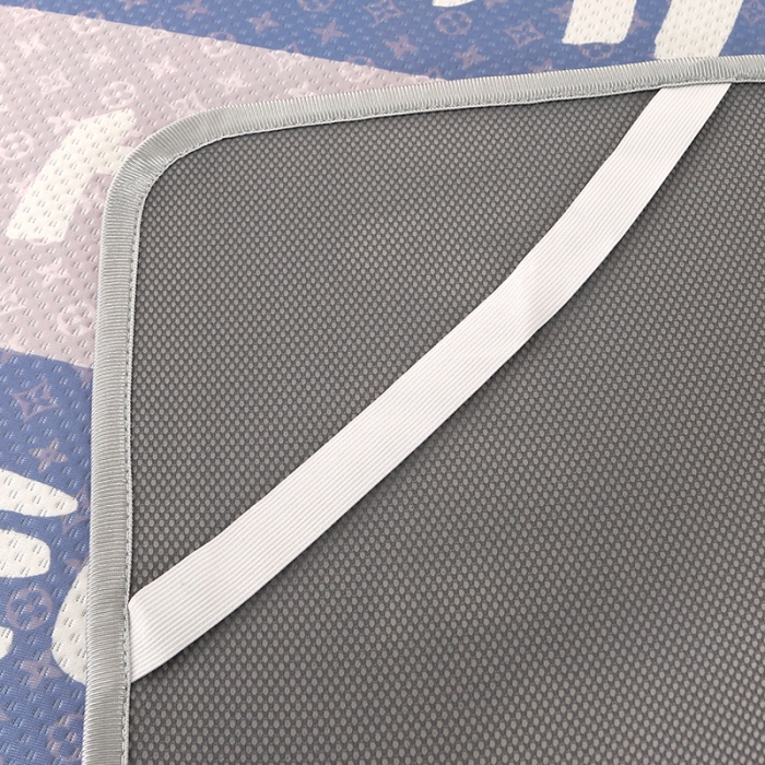 91家纺网 家纺一手货源 找家纺 星窝 2023新款冰柔丝凉席三件套 空间蓝