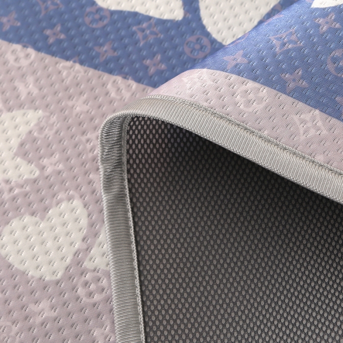 91家纺网 家纺一手货源 找家纺 星窝 2023新款冰柔丝凉席三件套 空间蓝