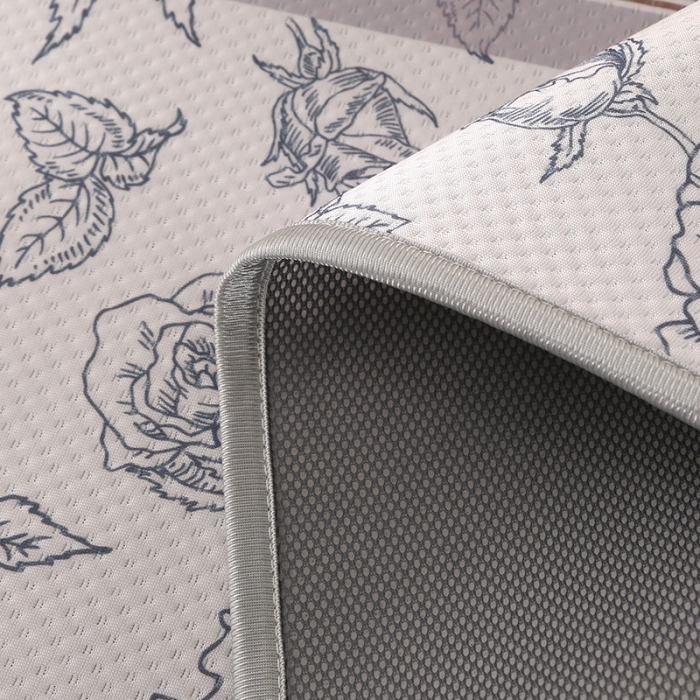 91家纺网 家纺一手货源 找家纺 星窝 2023新款冰柔丝凉席三件套 幸福花灰紫