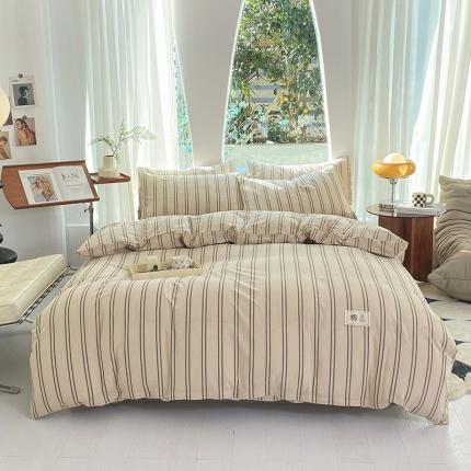 91家纺网 家纺一手货源 找家纺 （总）云家2023新款全棉纯棉水洗棉色织被套单件被罩