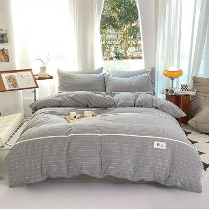 91家纺网 家纺一手货源 找家纺 （总）云家2023新款全棉纯棉水洗棉色织被套单件被罩