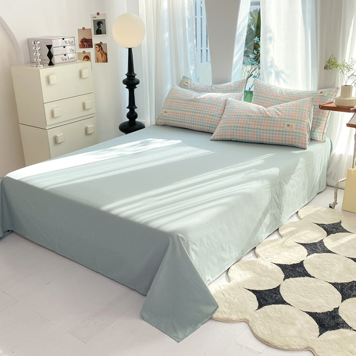 91家纺网 家纺一手货源 找家纺 （总）云家2023新款全棉纯棉水洗棉色织被套单件被罩