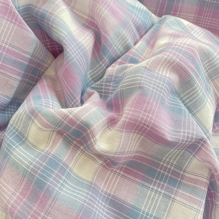 91家纺网 家纺一手货源 找家纺 云家2023新款全棉纯棉水洗棉色织被套单件被罩 云舒紫