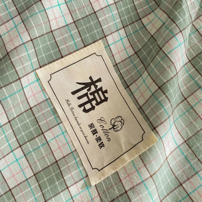 91家纺网 家纺一手货源 找家纺 云家2023新款全棉纯棉水洗棉色织被套单件被罩 法尔曼绿