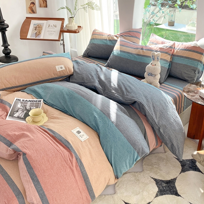 91家纺网 家纺一手货源 找家纺 云家2023新款全棉纯棉水洗棉色织被套单件被罩 斯诺克