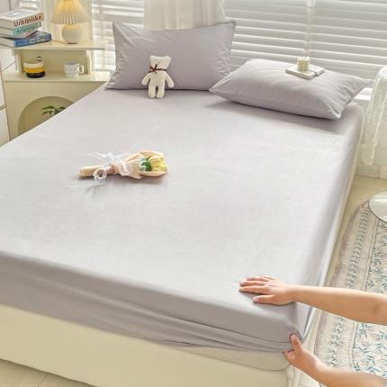 91家纺网 家纺一手货源 找家纺 N先生 2025新款 全棉40支床笠 浅灰