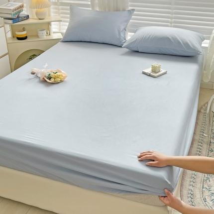 91家纺网 家纺一手货源 找家纺 N先生 2025新款 全棉40支床笠 雾蓝