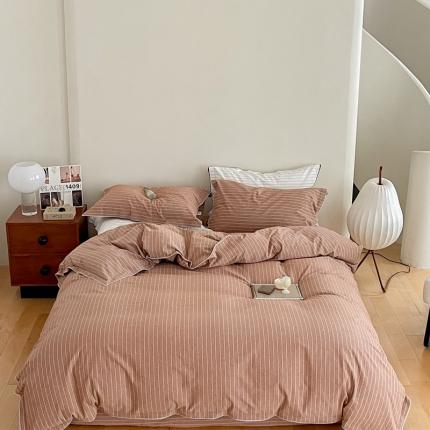 91家纺网 家纺一手货源 找家纺 （总）华超针织 2023新款密拷边水洗棉四件套