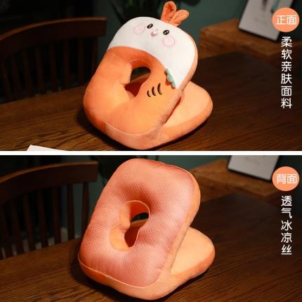 91家纺网 家纺一手货源 找家纺 仟亿莱 2023新款水果动物系列冰丝午睡枕 冰丝萝卜兔