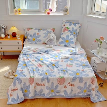 91家纺网 家纺一手货源 找家纺 （总）曼町 2025新款卡通牛奶绒320克盖毯