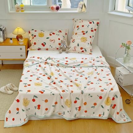 91家纺网 家纺一手货源 找家纺 （总）曼町 2025新款卡通牛奶绒320克盖毯