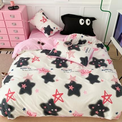 91家纺网 家纺一手货源 找家纺 昔可  2023新款40支13372全棉四件套-甜酷少女y2k y2k星星