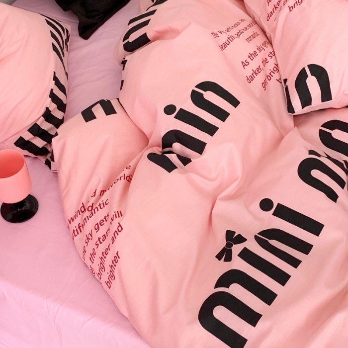 91家纺网 家纺一手货源 找家纺 （总）昔可  2023新款40支13372全棉四件套-甜酷少女y2k