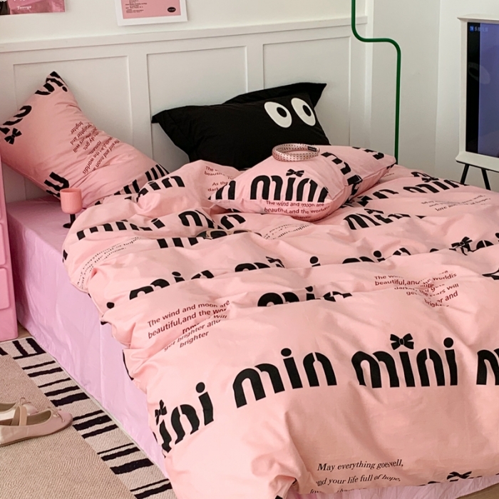 91家纺网 家纺一手货源 找家纺 （总）昔可  2023新款40支13372全棉四件套-甜酷少女y2k