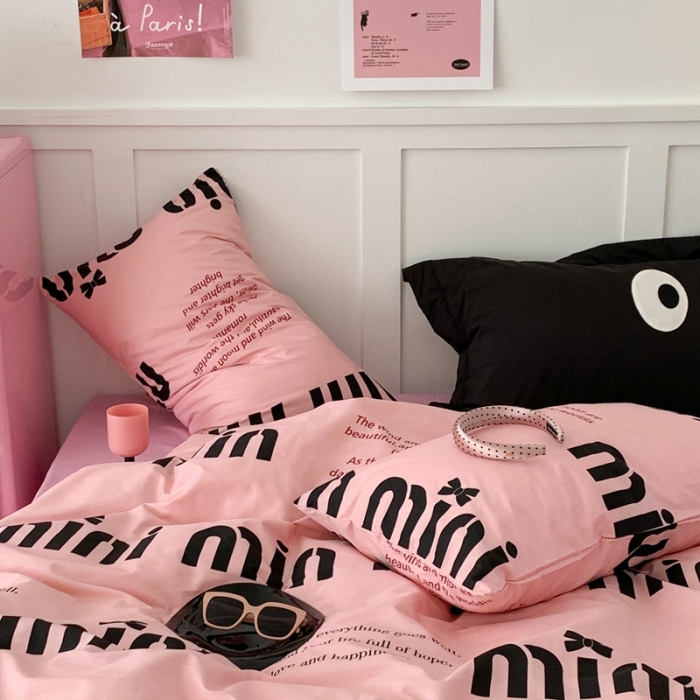 91家纺网 家纺一手货源 找家纺 （总）昔可  2023新款40支13372全棉四件套-甜酷少女y2k