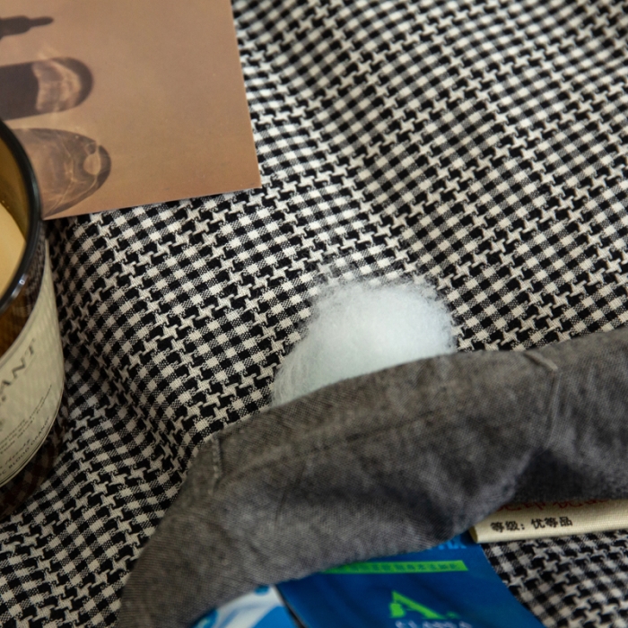 91家纺网 家纺一手货源 找家纺 安莱 2023全棉色织提花海石能量纤维夏被 提花小黑格