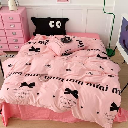 昔可  2023新款40支13372全棉四件套-甜酷少女y2k m1u系少女蝴蝶结