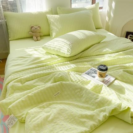 91家纺网 家纺一手货源 找家纺 （总）赫本家纺2025新款泡泡纱夏被 夏被四件套