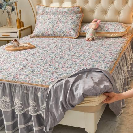 恋尚 2024新款欧式可脱卸带床笠式床裙0.5乳胶三件套 樱花小姐