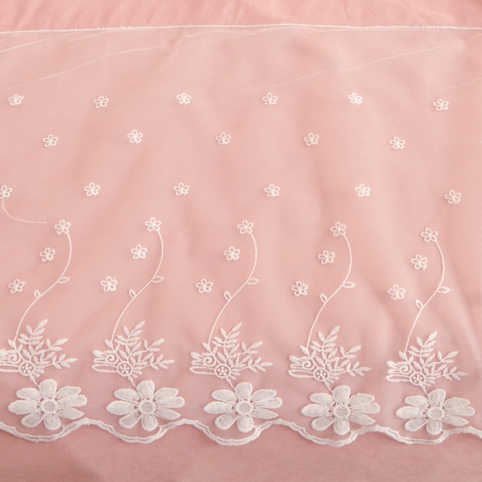 91家纺网 家纺一手货源 找家纺 恋尚 2023新款蜜桃棉夹棉床裙款四件套 花婷-粉色