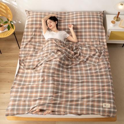 91家纺网 家纺一手货源 找家纺 恋人优选 2023新款A类全棉纯棉色织水洗棉睡袋 诺卡