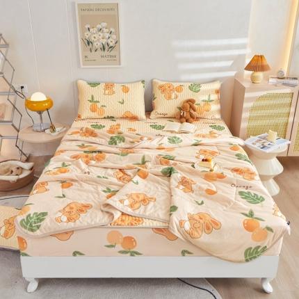 91家纺网 家纺一手货源 找家纺 推推 2025新款 凉感丝夏被 欢喜兔