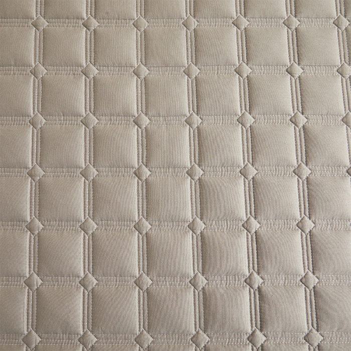 91家纺网 家纺一手货源 找家纺 给笠 2024新款全棉方格大豆夹棉床笠 全棉方格-雅灰