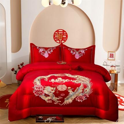 91家纺网 家纺一手货源 找家纺 （总）2025新款水洗磨毛婚庆大豆被子被芯