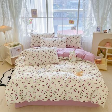 91家纺网 家纺一手货源 找家纺 （总）柠馨 2023新款13376复古系列全棉四件套（硬包）