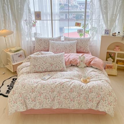 91家纺网 家纺一手货源 找家纺 （总）柠馨 2023新款13376复古系列全棉四件套（硬包）