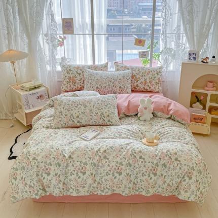 91家纺网 家纺一手货源 找家纺 （总）柠馨 2023新款13376复古系列全棉四件套（硬包）