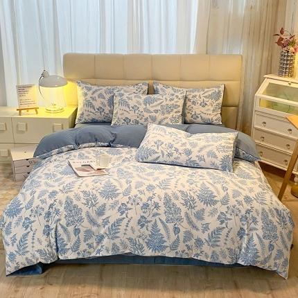 91家纺网 家纺一手货源 找家纺 （总）妖妖家纺2023新款水洗棉麻四件套