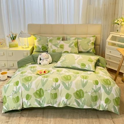 91家纺网 家纺一手货源 找家纺 （总）妖妖家纺2023新款水洗棉麻四件套