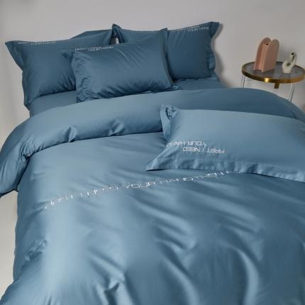 91家纺网 家纺一手货源 找家纺 （总）米奈 2024年新款长绒棉刺绣四件套-莱恩