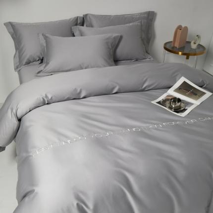 91家纺网 家纺一手货源 找家纺 （总）米奈 2024年新款长绒棉刺绣四件套-莱恩