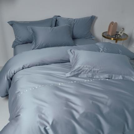 91家纺网 家纺一手货源 找家纺 （总）米奈 2024年新款长绒棉刺绣四件套-莱恩