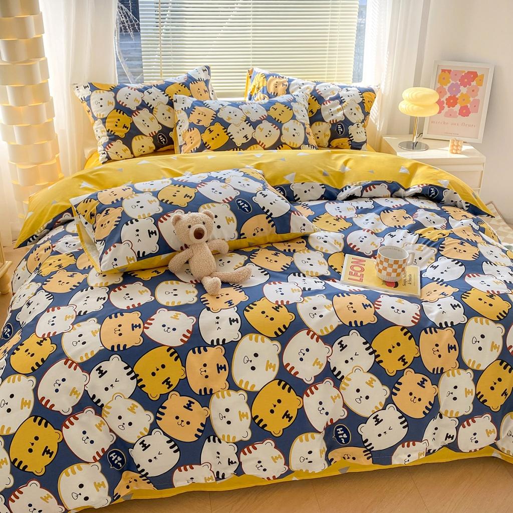 91家纺网 家纺一手货源 找家纺 柠馨 2023新款13376复古系列全棉四件套（硬包）萌萌泰哥