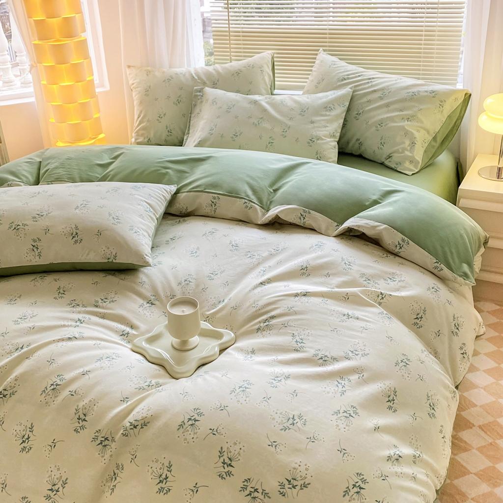 91家纺网 家纺一手货源 找家纺 柠馨 2023新款13376复古系列全棉四件套（硬包）妃子笑米