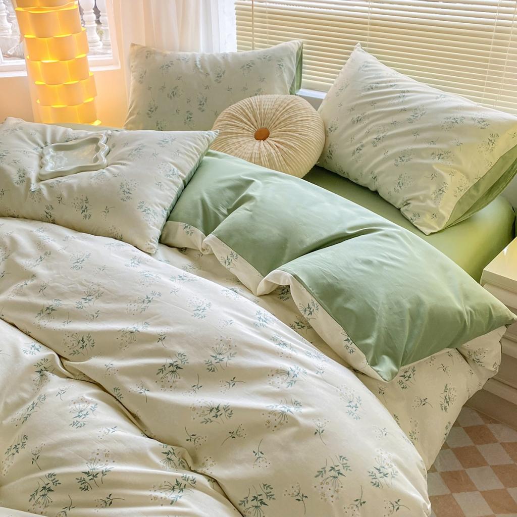 91家纺网 家纺一手货源 找家纺 柠馨 2023新款13376复古系列全棉四件套（硬包）妃子笑米