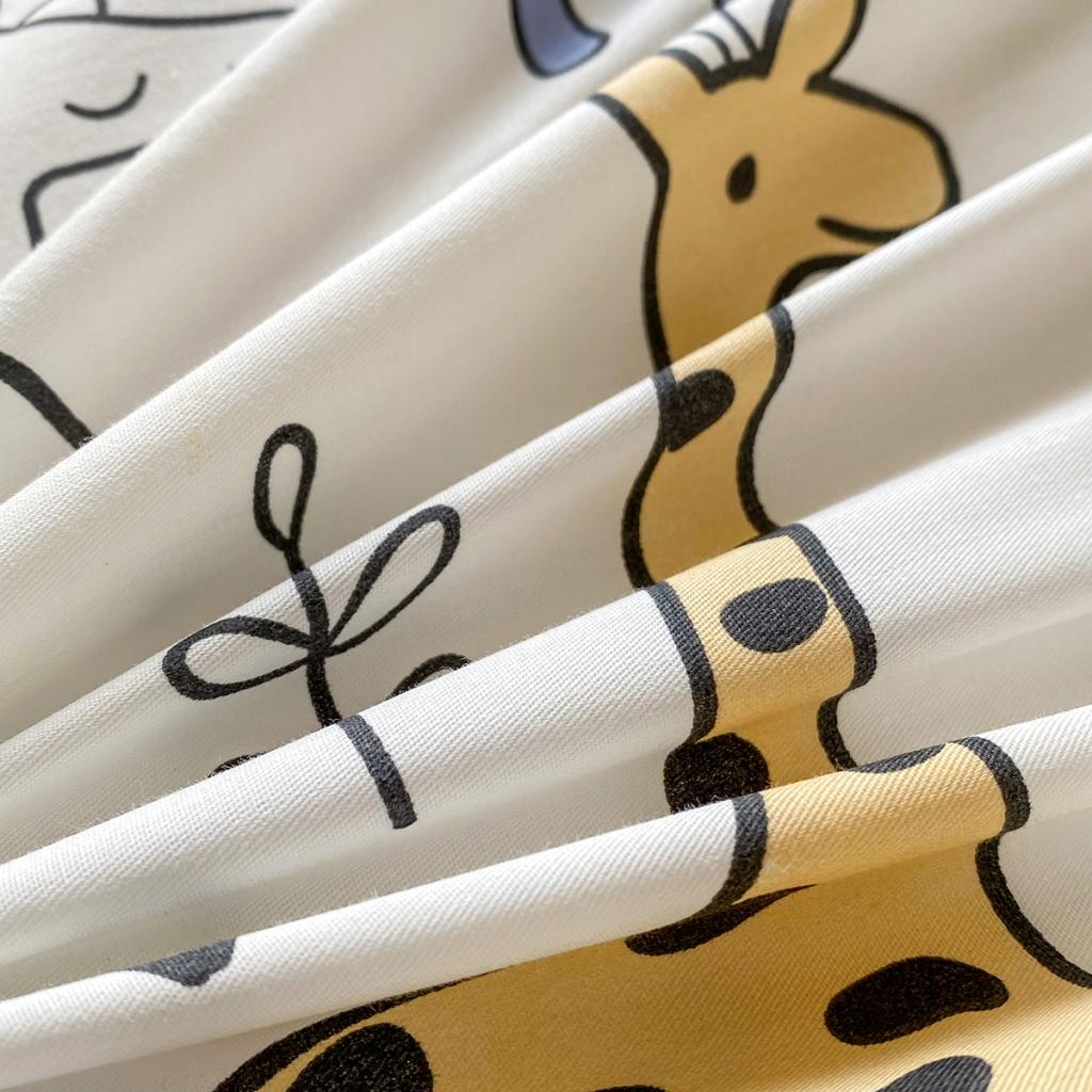 91家纺网 家纺一手货源 找家纺 柠馨 2023新款13376复古系列全棉四件套（硬包）动物派对