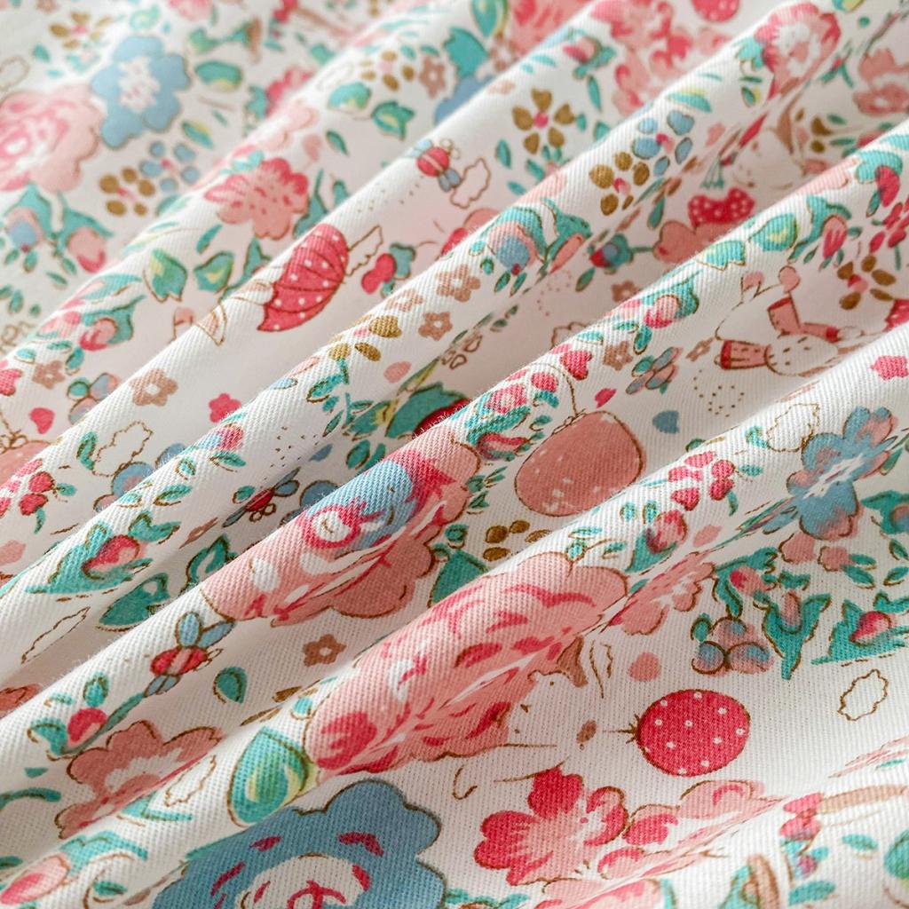 91家纺网 家纺一手货源 找家纺 柠馨 2023新款13376复古系列全棉四件套（硬包）花花世界