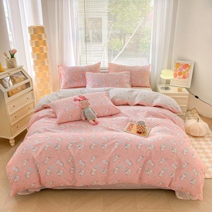 柠馨 2023新款13376复古系列全棉四件套（硬包）微笑咪咪