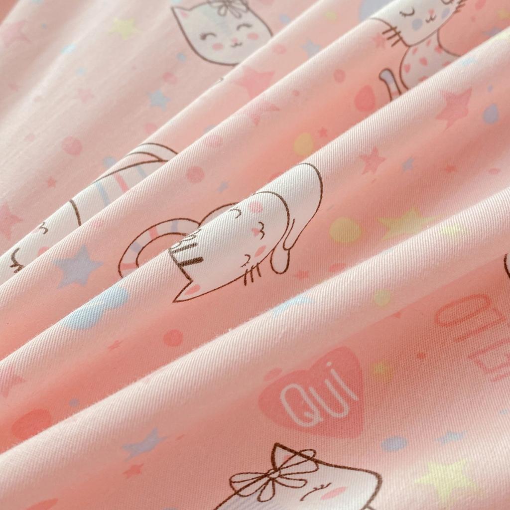 91家纺网 家纺一手货源 找家纺 柠馨 2023新款13376复古系列全棉四件套（硬包）微笑咪咪