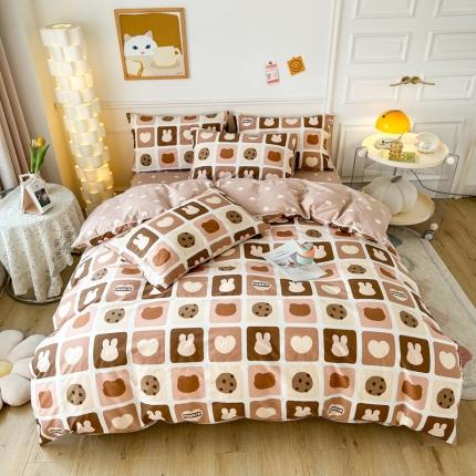 柠馨 2023新款13376复古系列全棉四件套（硬包）爱心饼干