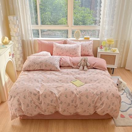 91家纺网 家纺一手货源 找家纺 柠馨 2023新款13376复古系列全棉四件套（硬包）生机