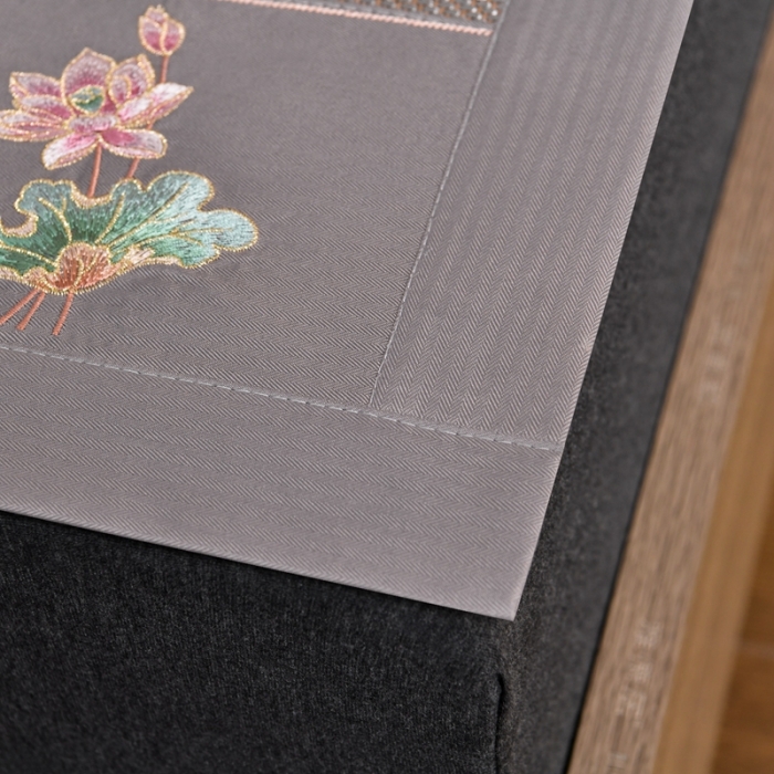 91家纺网 家纺一手货源 找家纺 简一2024新款荷塘月色系列冰藤双面席凉席冰藤席 荷塘月色-冰藤卡奇