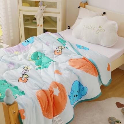 91家纺网 家纺一手货源 找家纺 （总）23年新款儿童卡通凉感丝夏被婴儿空调被幼儿园夏凉被夏季薄款被子